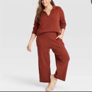 Ava & Viv Women's V-Neck Sweater & Pant Set
